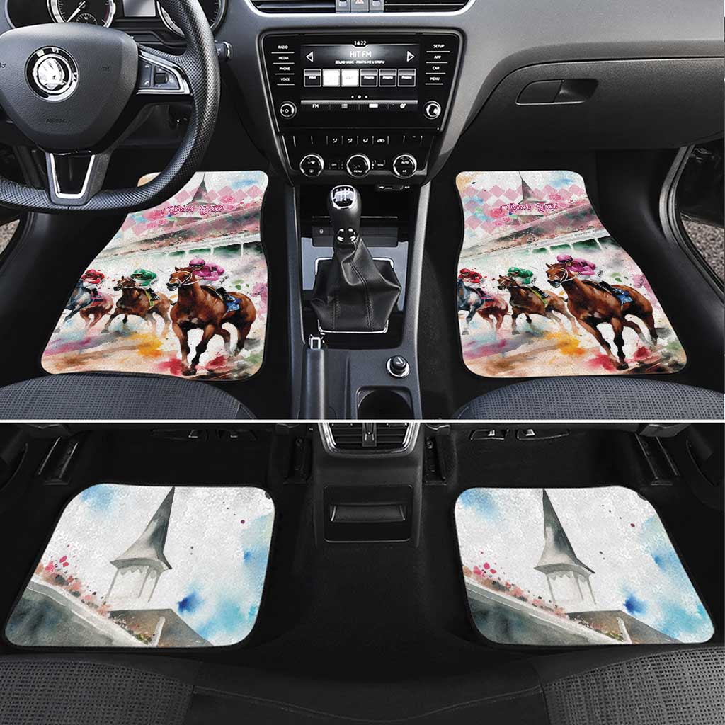Personalized Kentucky Horse Racing Car Mats 151st Anniversary Run For The Roses