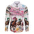 Personalized Kentucky Horse Racing Family Matching Off The Shoulder Long Sleeve Dress and Hawaiian Shirt 151st Anniversary Run For The Roses