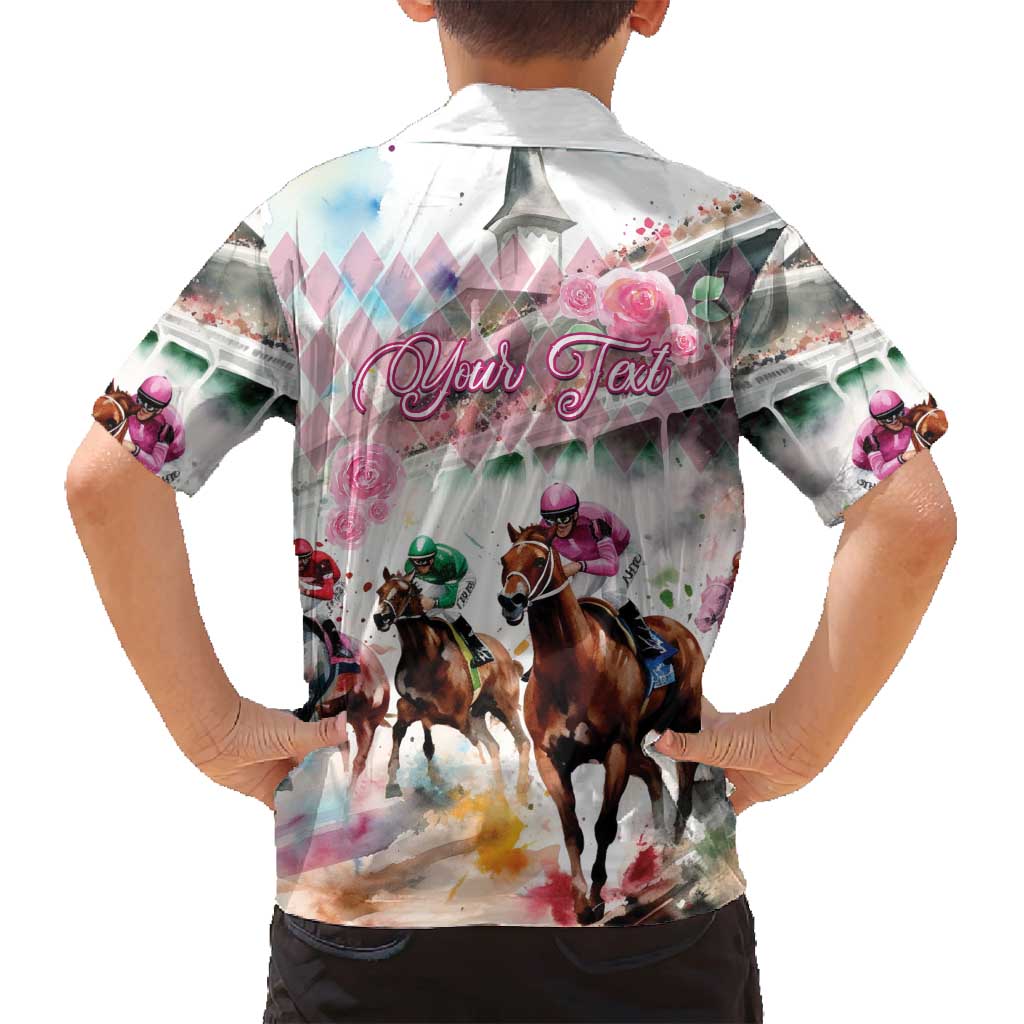 Personalized Kentucky Horse Racing Family Matching Off Shoulder Maxi Dress and Hawaiian Shirt 151st Anniversary Run For The Roses