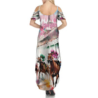 Personalized Kentucky Horse Racing Family Matching Summer Maxi Dress and Hawaiian Shirt 151st Anniversary Run For The Roses