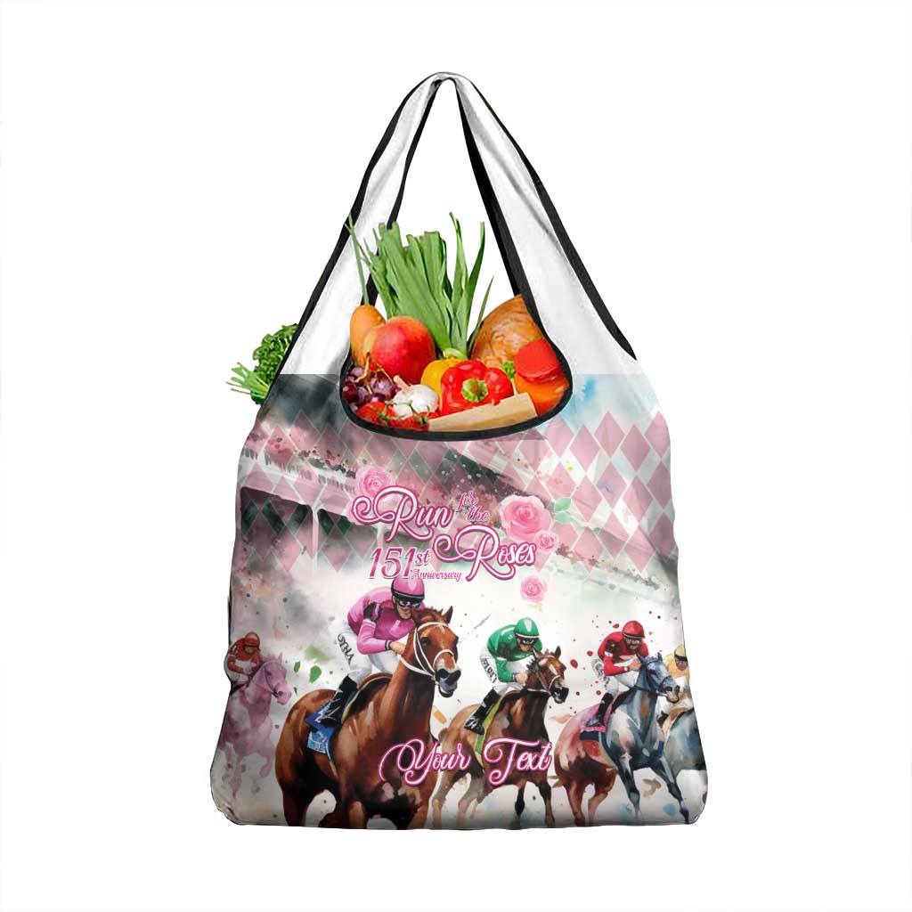 Personalized Kentucky Horse Racing Grocery Bag 151st Anniversary Run For The Roses