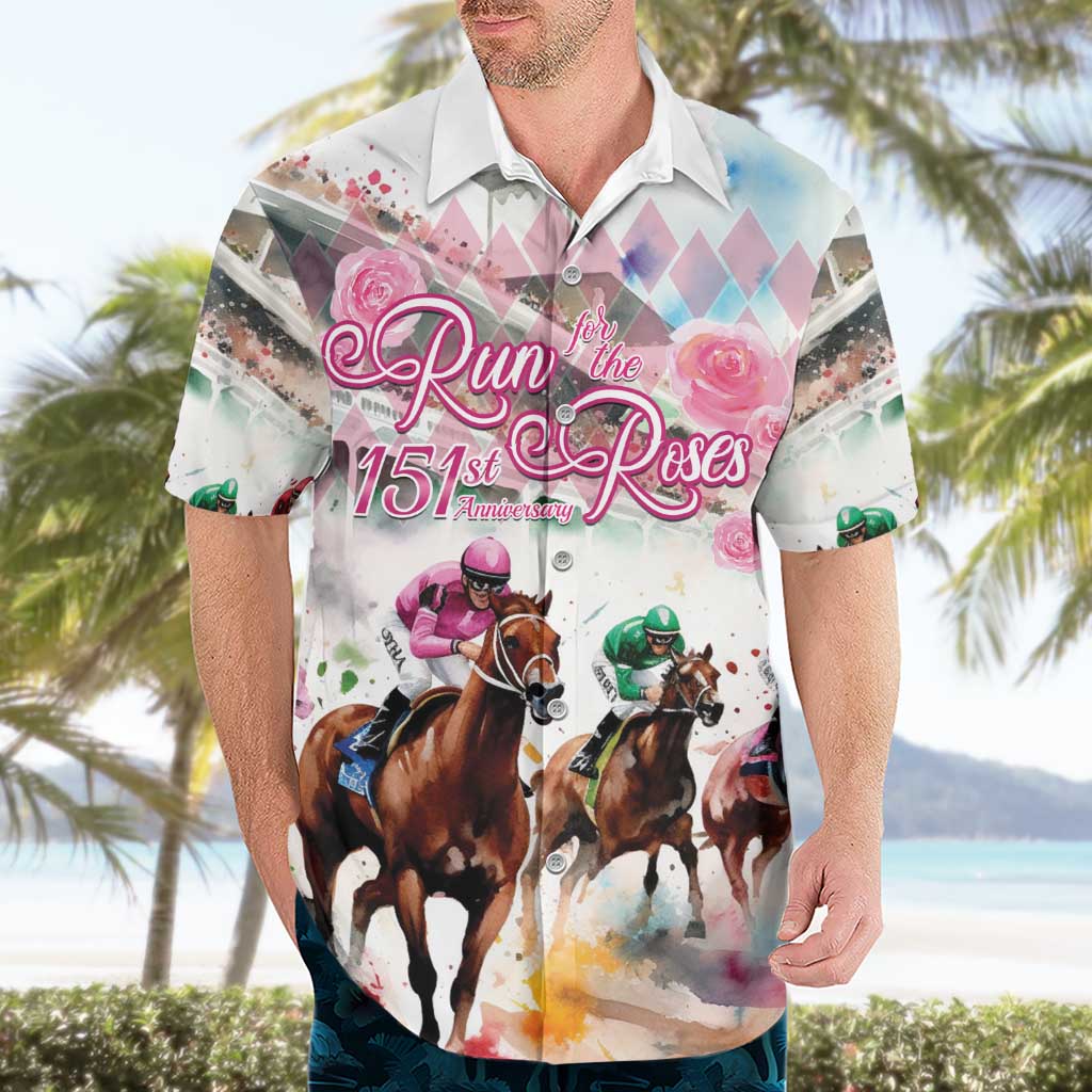 Personalized Kentucky Horse Racing Hawaiian Shirt 151st Anniversary Run For The Roses