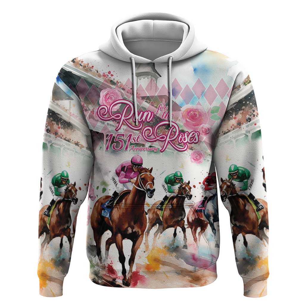 Personalized Kentucky Horse Racing Hoodie 151st Anniversary Run For The Roses