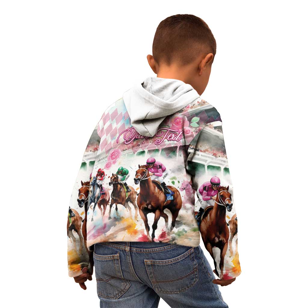 Personalized Kentucky Horse Racing Kid Hoodie 151st Anniversary Run For The Roses