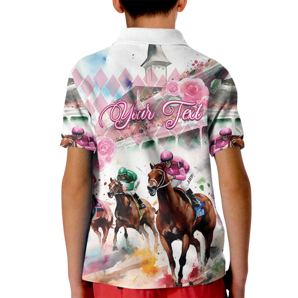 Personalized Kentucky Horse Racing Kid Polo Shirt 151st Anniversary Run For The Roses