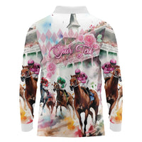 Personalized Kentucky Horse Racing Long Sleeve Polo Shirt 151st Anniversary Run For The Roses