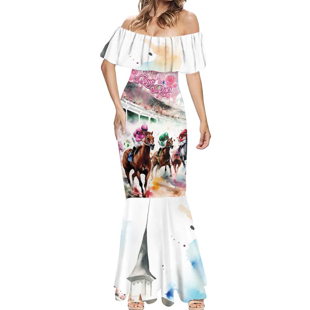 Personalized Kentucky Horse Racing Mermaid Dress 151st Anniversary Run For The Roses