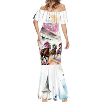 Personalized Kentucky Horse Racing Mermaid Dress 151st Anniversary Run For The Roses