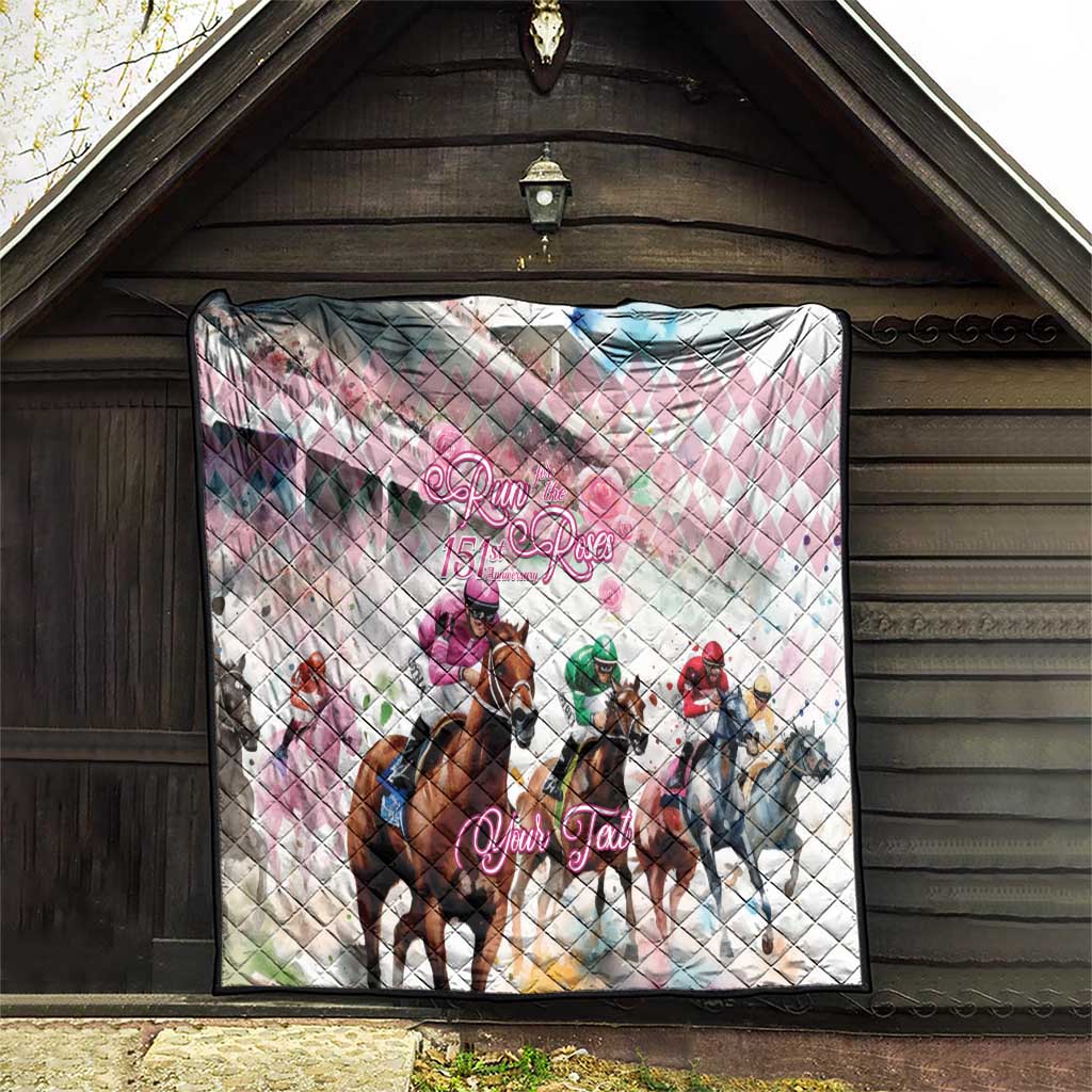 Personalized Kentucky Horse Racing Quilt 151st Anniversary Run For The Roses