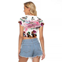 Personalized Kentucky Horse Racing Raglan Cropped T Shirt 151st Anniversary Run For The Roses