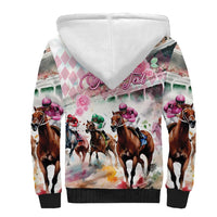 Personalized Kentucky Horse Racing Sherpa Hoodie 151st Anniversary Run For The Roses