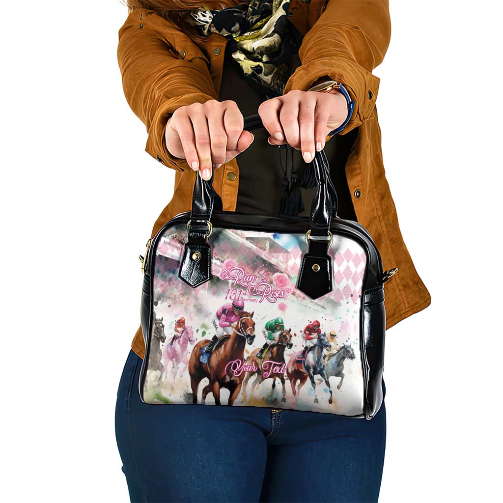 Personalized Kentucky Horse Racing Shoulder Handbag 151st Anniversary Run For The Roses