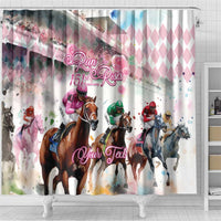 Personalized Kentucky Horse Racing Shower Curtain 151st Anniversary Run For The Roses