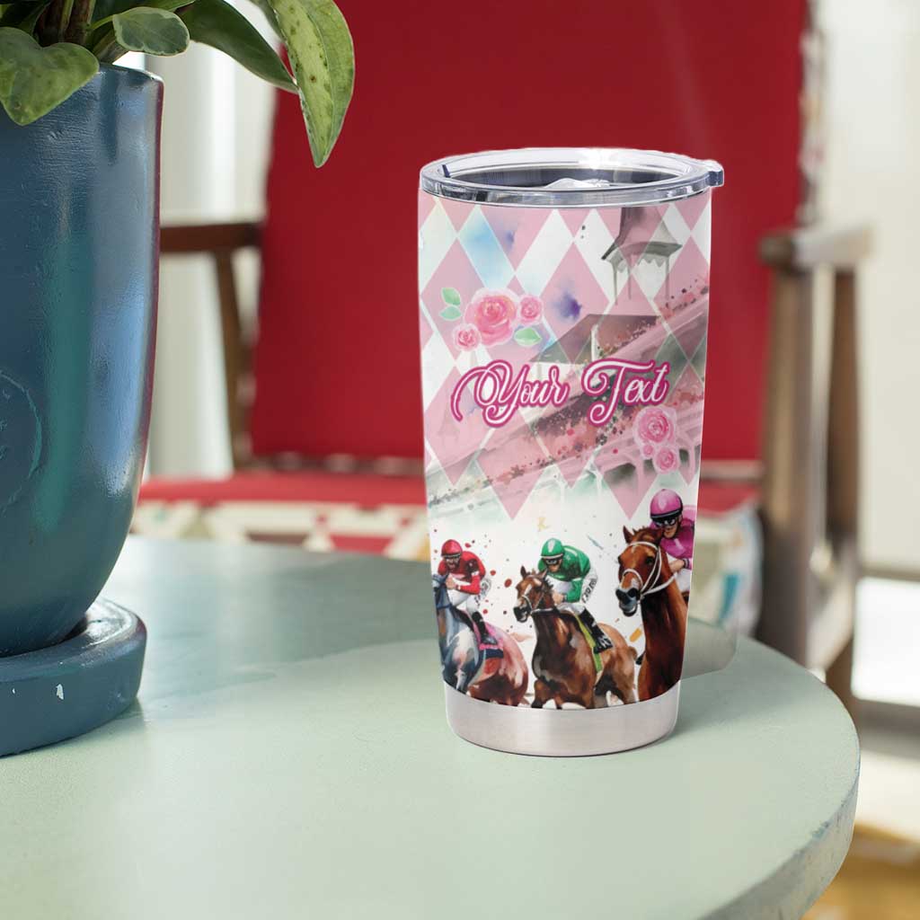 Personalized Kentucky Horse Racing Tumbler Cup 151st Anniversary Run For The Roses