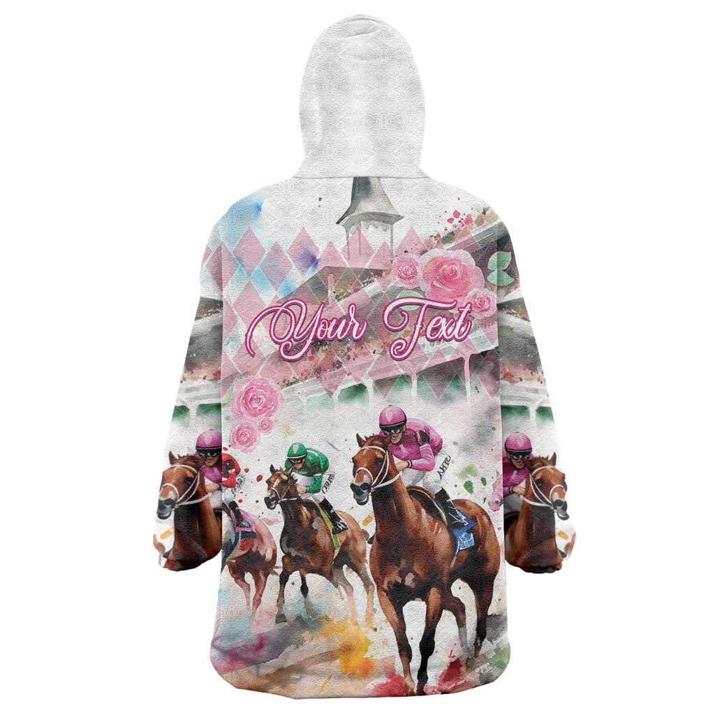 Personalized Kentucky Horse Racing Wearable Blanket Hoodie 151st Anniversary Run For The Roses