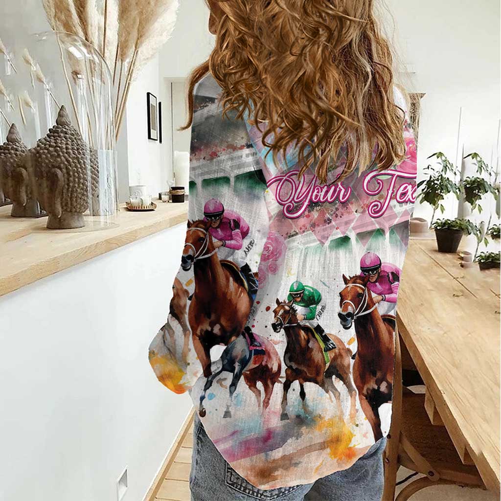 Personalized Kentucky Horse Racing Women Casual Shirt 151st Anniversary Run For The Roses