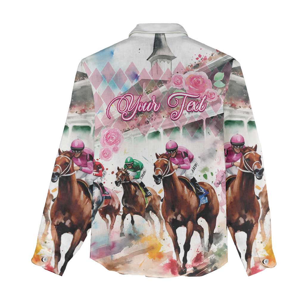 Personalized Kentucky Horse Racing Women Casual Shirt 151st Anniversary Run For The Roses