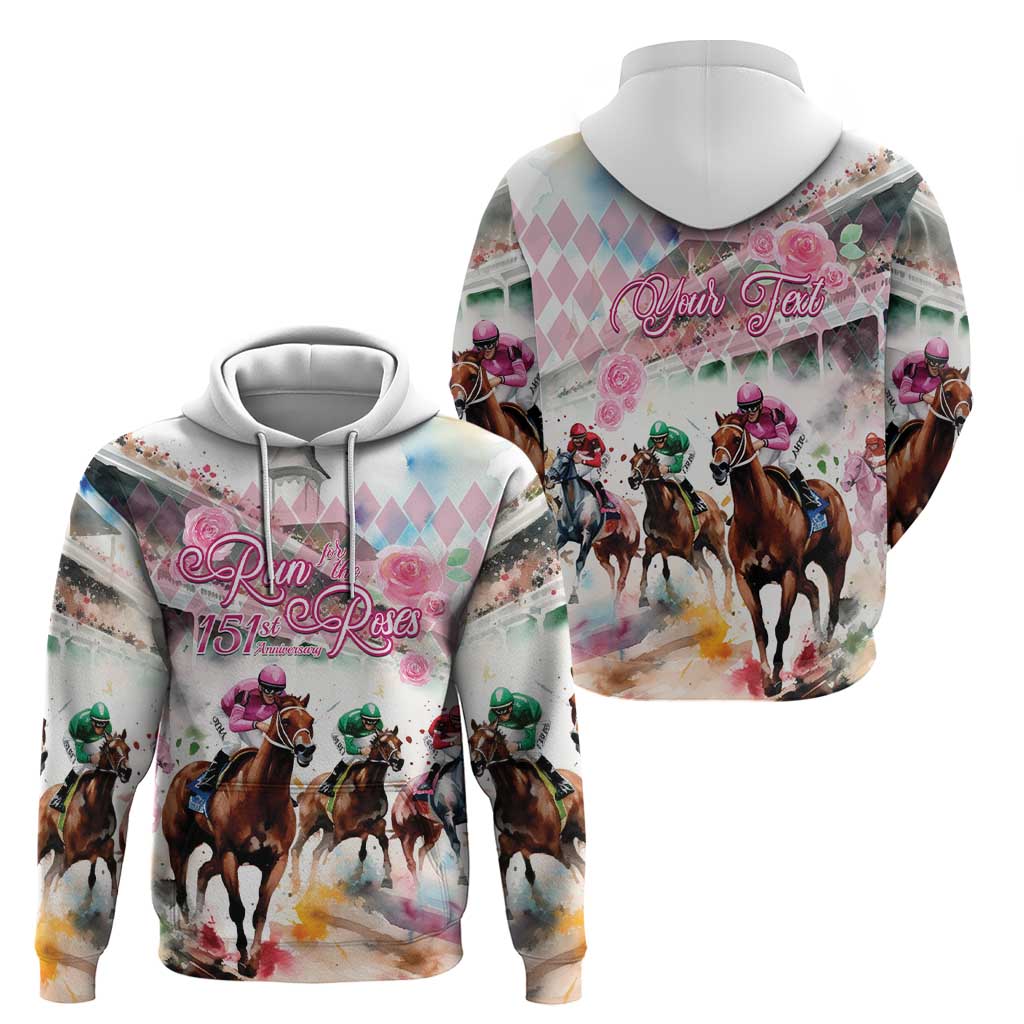 Personalized Kentucky Horse Racing Zip Hoodie 151st Anniversary Run For The Roses