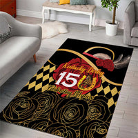 Kentucky Horse Racing Area Rug Celebrating 151 Years Horseshoe With Roses