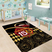 Kentucky Horse Racing Area Rug Celebrating 151 Years Horseshoe With Roses