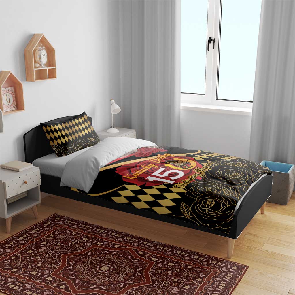 Kentucky Horse Racing Bedding Set Celebrating 151 Years Horseshoe With Roses