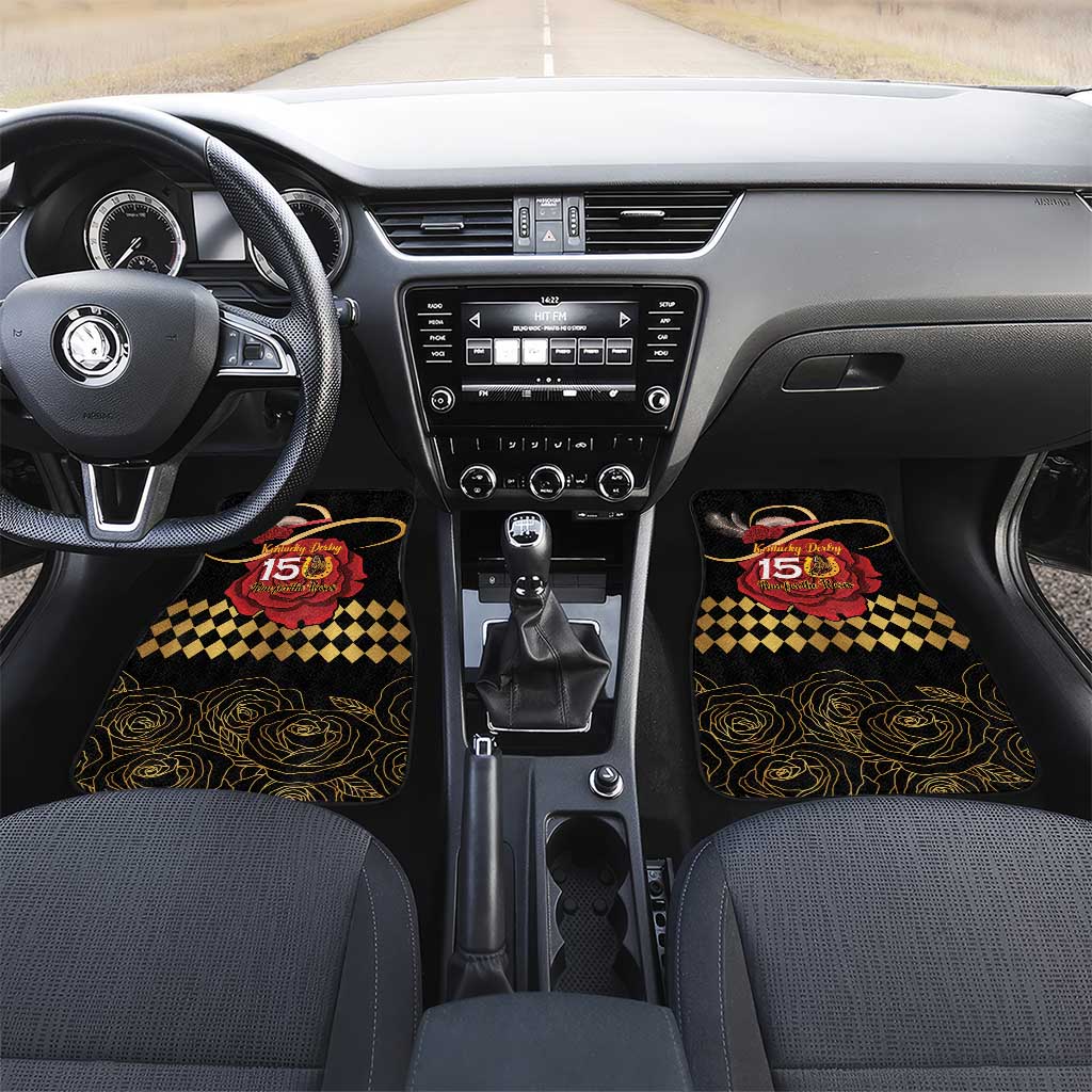 Kentucky Horse Racing Car Mats Celebrating 151 Years Horseshoe With Roses