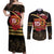 Kentucky Horse Racing Couples Matching Off Shoulder Maxi Dress and Long Sleeve Button Shirt Celebrating 151 Years Horseshoe With Roses