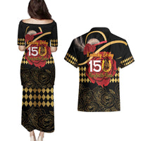 Kentucky Horse Racing Couples Matching Puletasi and Hawaiian Shirt Celebrating 151 Years Horseshoe With Roses