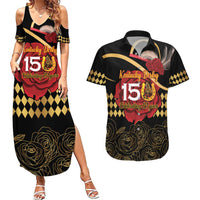 Kentucky Horse Racing Couples Matching Summer Maxi Dress and Hawaiian Shirt Celebrating 151 Years Horseshoe With Roses