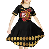 Kentucky Horse Racing Kid Short Sleeve Dress Celebrating 151 Years Horseshoe With Roses