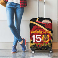 Kentucky Horse Racing Luggage Cover Celebrating 151 Years Horseshoe With Roses