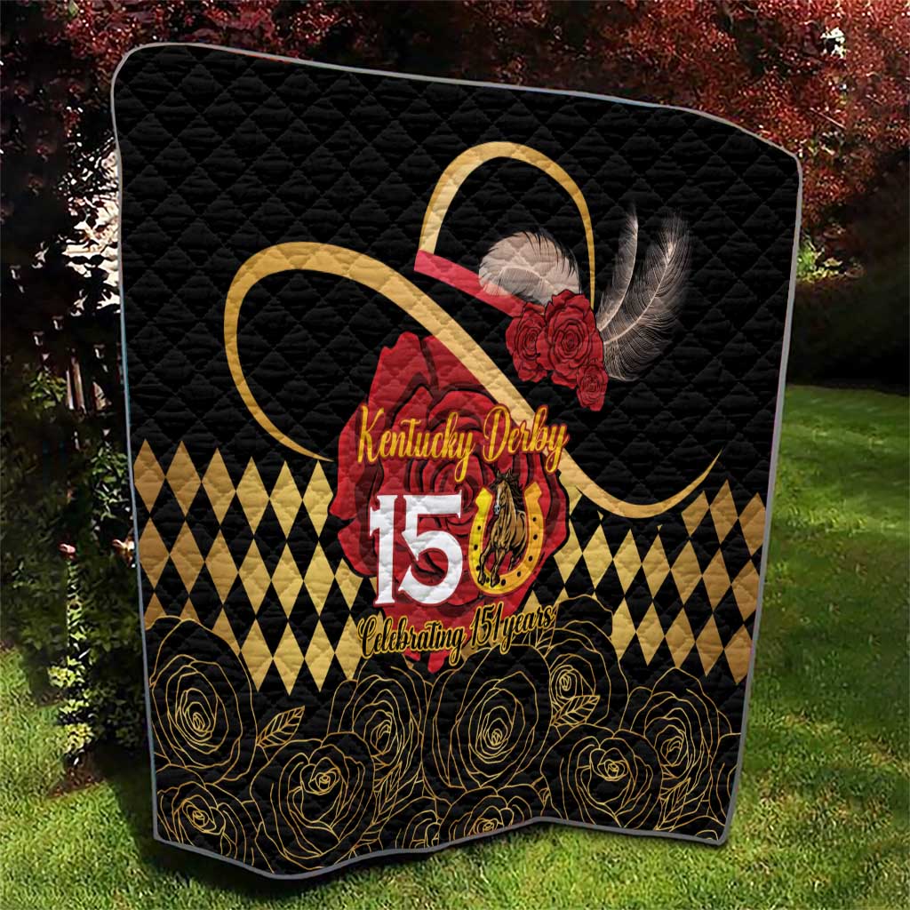 Kentucky Horse Racing Quilt Celebrating 151 Years Horseshoe With Roses