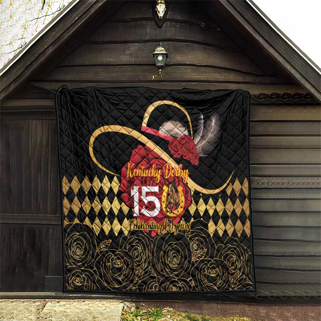Kentucky Horse Racing Quilt Celebrating 151 Years Horseshoe With Roses