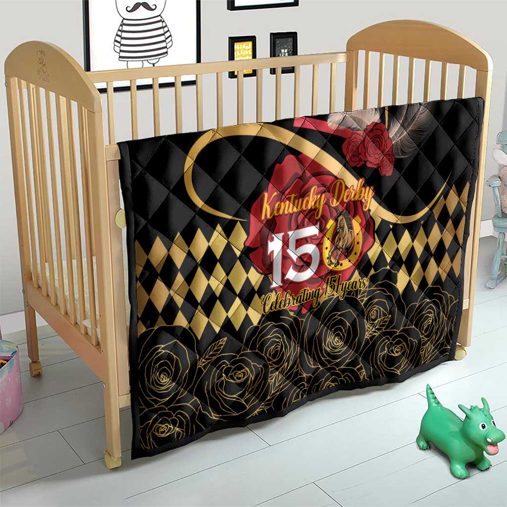 Kentucky Horse Racing Quilt Celebrating 151 Years Horseshoe With Roses