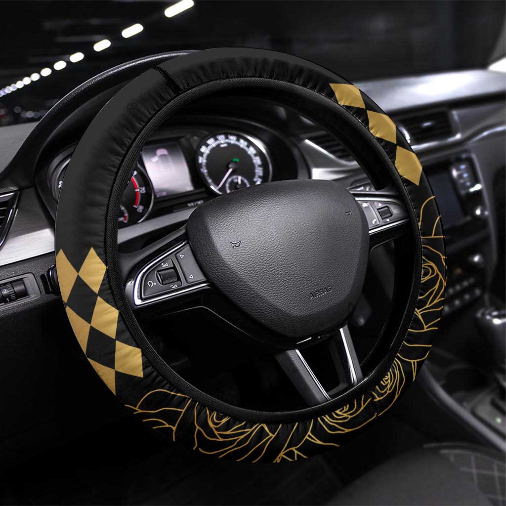 Kentucky Horse Racing Steering Wheel Cover Celebrating 151 Years Horseshoe With Roses