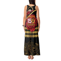 Kentucky Horse Racing Tank Maxi Dress Celebrating 151 Years Horseshoe With Roses