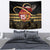 Kentucky Horse Racing Tapestry Celebrating 151 Years Horseshoe With Roses