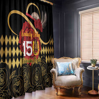 Kentucky Horse Racing Window Curtain Celebrating 151 Years Horseshoe With Roses