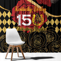 Kentucky Horse Racing Window Curtain Celebrating 151 Years Horseshoe With Roses