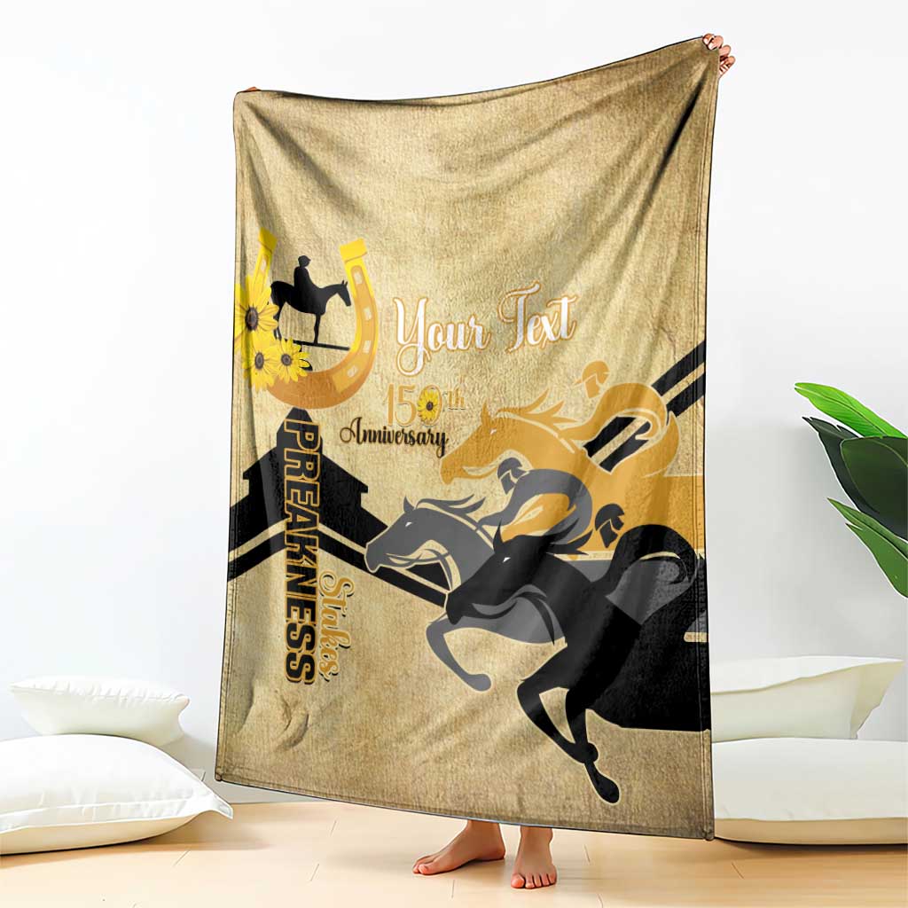 Personalized Preakness Horse Racing Blanket 150th Anniversary Run For The Black-Eyed Susans