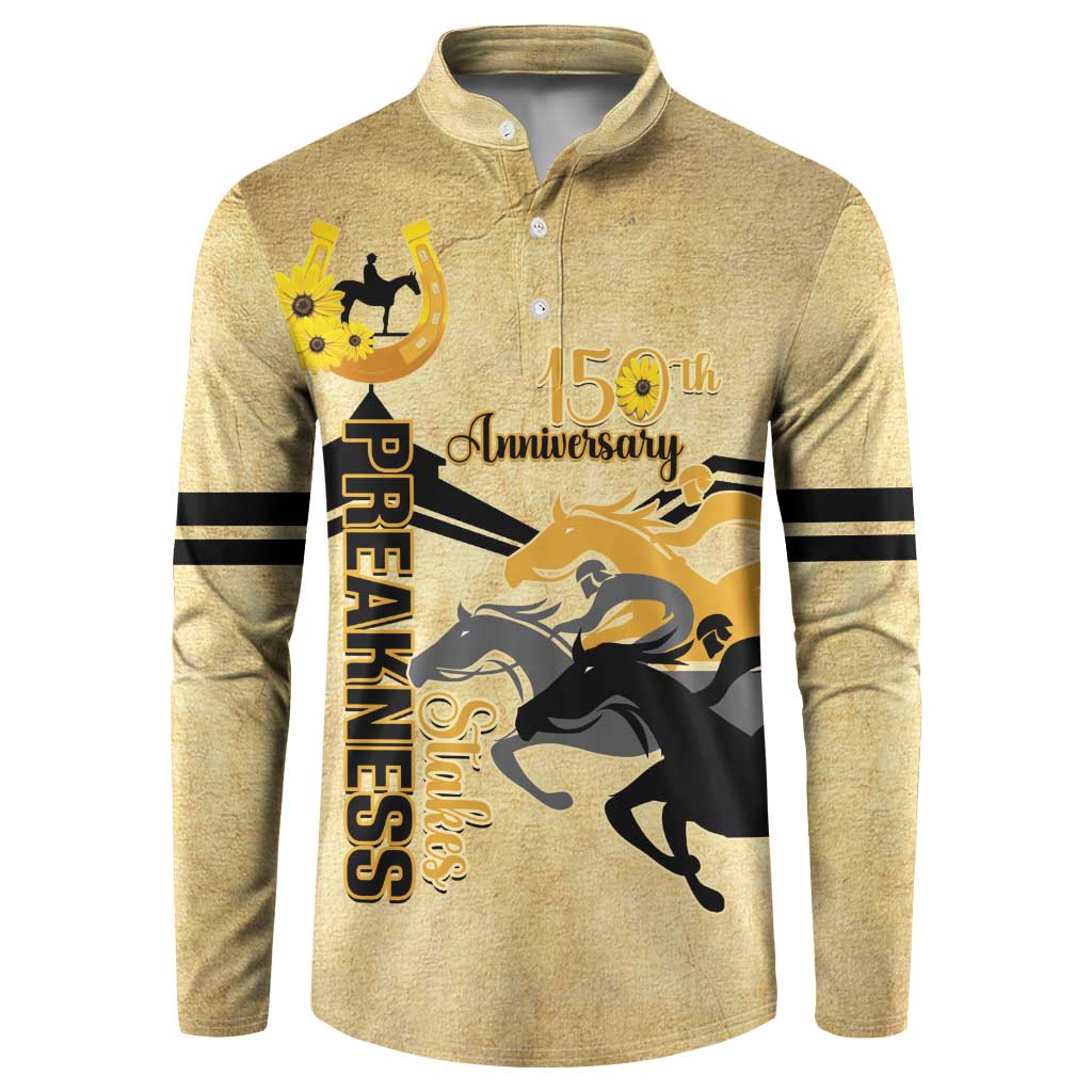 Personalized Preakness Horse Racing Button Sweatshirt 150th Anniversary Run For The Black-Eyed Susans