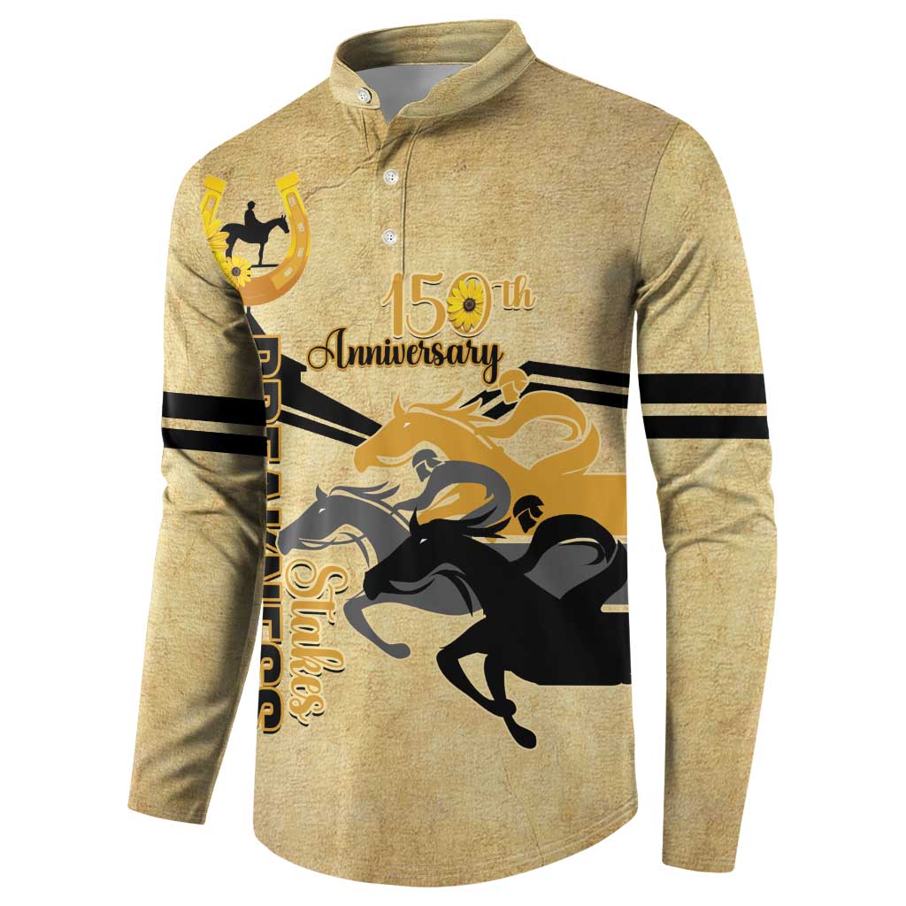 Personalized Preakness Horse Racing Button Sweatshirt 150th Anniversary Run For The Black-Eyed Susans