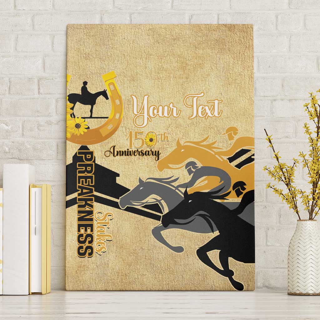 Personalized Preakness Horse Racing Canvas Wall Art 150th Anniversary Run For The Black-Eyed Susans