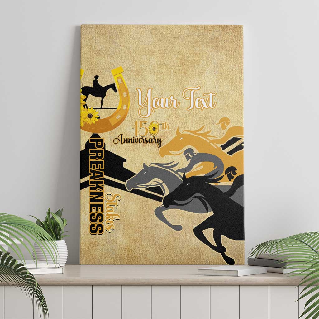 Personalized Preakness Horse Racing Canvas Wall Art 150th Anniversary Run For The Black-Eyed Susans