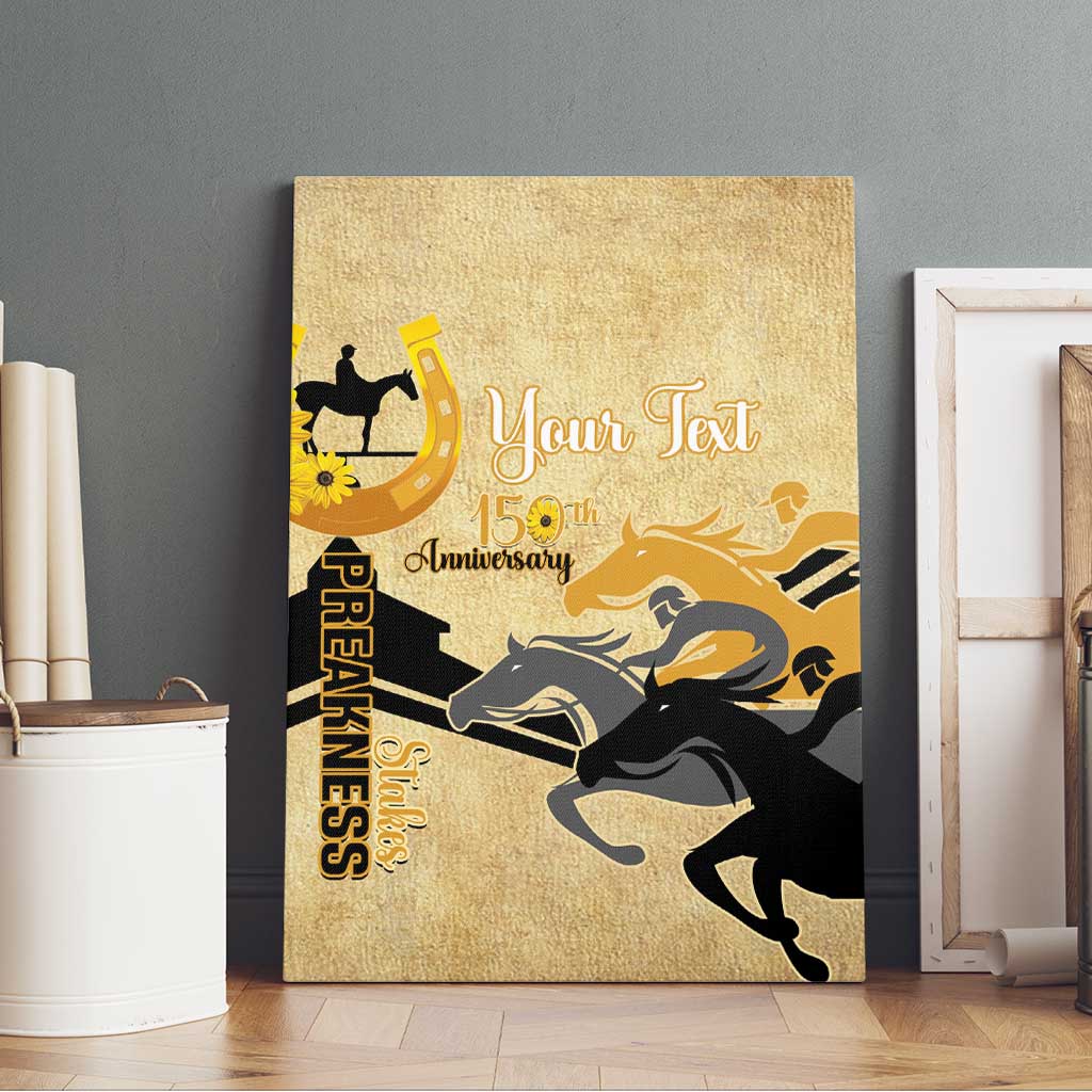 Personalized Preakness Horse Racing Canvas Wall Art 150th Anniversary Run For The Black-Eyed Susans