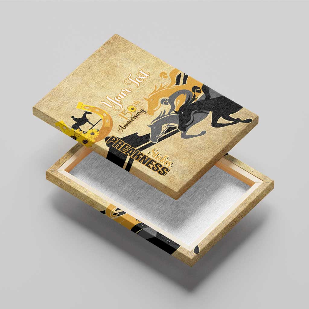 Personalized Preakness Horse Racing Canvas Wall Art 150th Anniversary Run For The Black-Eyed Susans