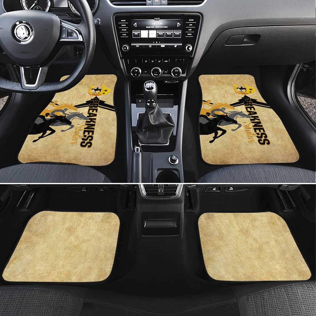 Personalized Preakness Horse Racing Car Mats 150th Anniversary Run For The Black-Eyed Susans