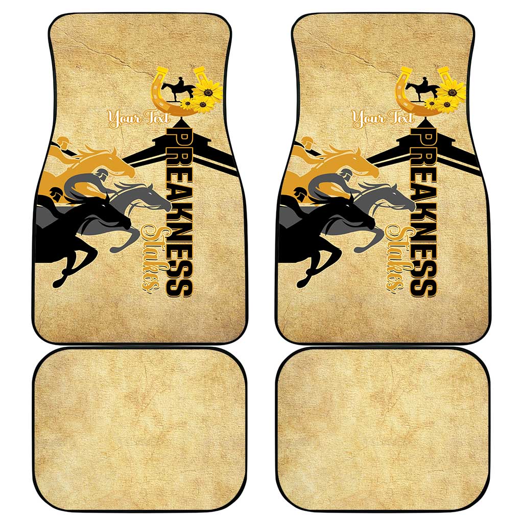 Personalized Preakness Horse Racing Car Mats 150th Anniversary Run For The Black-Eyed Susans