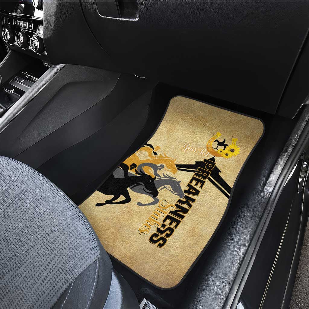 Personalized Preakness Horse Racing Car Mats 150th Anniversary Run For The Black-Eyed Susans
