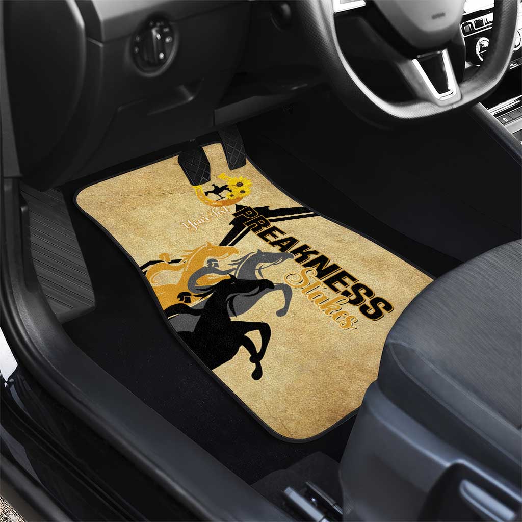 Personalized Preakness Horse Racing Car Mats 150th Anniversary Run For The Black-Eyed Susans
